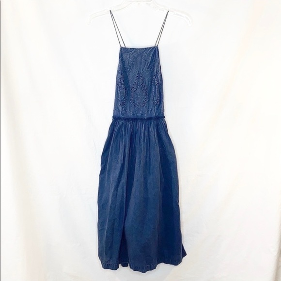 Lucky Brand Dresses & Skirts - 🍷Lucky Brand Schiffli Embroidered Bib Dress Sz XS